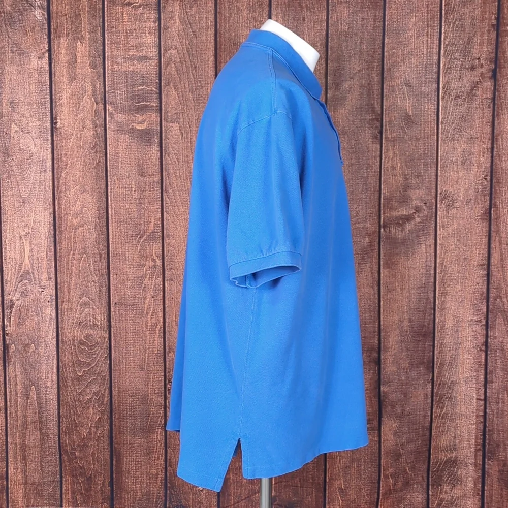 Vtg Mens 3X Big Orange Pony on Royal Blue Polo